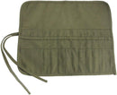 Roll-Up Canvas Brush Case - Brush Holder - Canvas - 22 Slots - Brush Bag - Brush Holder - Pencil Case - Paint Brush Holder - Portable - Roll-Up - Brush Not Included - Suitable for Various Painting Tools - 40.5*33cm - Vegetable