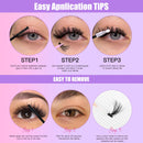 False eyelashes - 300 pieces - 30D + 40D + 50D - 10-18 mm D curl - Pre-Made Volume Fans - Pre-Made Fans - Eyelash extensions - Cluster - Lashes - Natural - Pieces of lashes - DIY lashes