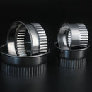 4 Pieces - Cookie Cutter - Round - Cookie Cutters - Cookie Cutters - Φ75/65/54/43mm - Serrated Edge - Silver - Stainless Steel