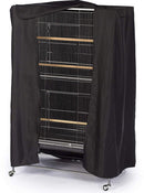 Parrot Cage Cover - Birdcage Cover and Dustproof Covers - Good Night Cover for Parrots - 210D Oxford Cloth - 88*63*120cm - Universal - Blackout - Waterproof - Black