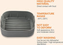 Airfryer accessories - Silicone baking dish - Hot air fryer - Baking tins - Baking paper alternative - Basket baking tin - 20 CM - including gloves and oil brush - gray - Accessories