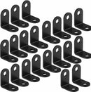 20 pieces - Corner connections - corner anchor - corner connectors - fixed bracket - corner bracket - 26x26 MM - iron - black - 90 degrees - Including screws