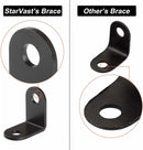 20 pieces - Corner connections - corner anchor - corner connectors - fixed bracket - corner bracket - 26x26 MM - iron - black - 90 degrees - Including screws