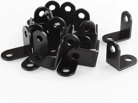 20 pieces - Corner connections - corner anchor - corner connectors - fixed bracket - corner bracket - 26x26 MM - iron - black - 90 degrees - Including screws