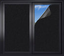 Window Film - Blackout Window Film - Sun Protection - Blackout Cloth - Black - Window Sticker - 45x100cm - Privacy Film Glass Windows - Adhesive Film Window