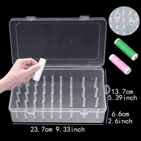 Sewing Thread Storage Box - 2 Box Organizer for Sewing Machine Thread and Sewing Accessories - DIY Sewing Kit and Sewing Basket