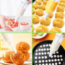 Set of 9 pieces - Piping tips - Garnishing syringe - with 8 piping tips - Whipped cream syringe - cupcake - decoration set - cake - decoration - Reusable - plastic - 15.6*6.4cm - white