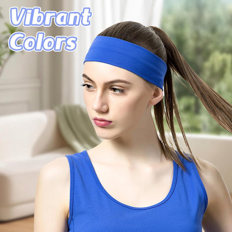 Headband - 20 Pieces - Sports Headbands - Headband - Adults - Yoga Headbands - Elastic Non-Slip - Fitness - Sweatband - Athletic - Gym - Dance - Running - Hair Accessories - 20*5CM