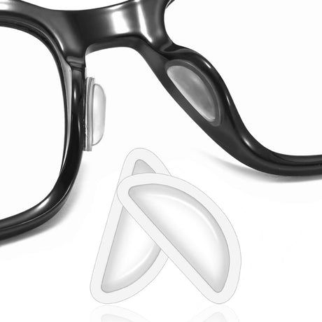 Nose Pads for Glasses - 20 Pairs - Nose Pads for Glasses with Air Chamber - Glasses Cushions - Silicone - Transparent - Anti-slip - Self-adhesive - Suitable for sunglasses, reading glasses, sports glasses