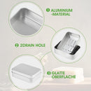 pieces - Soap box with lid - Soap dish - Soap holders - Protective and travel tin - Soap box - Soap dish - aluminum - Travel size toiletries - Bathroom accessories - for holidays and travel