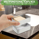 pieces - Soap box with lid - Soap dish - Soap holders - Protective and travel tin - Soap box - Soap dish - aluminum - Travel size toiletries - Bathroom accessories - for holidays and travel
