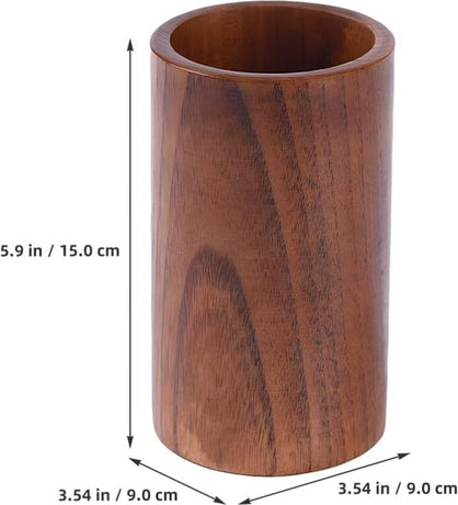 Cutlery Stand - Wooden Kitchen Utensil Holder - Cutlery Holder - Countertop Organizer - Cutlery Drainer - Chopstick Holder - Wood - 15cm - Kitchen Aid for Kitchen - Kitchen Organizer