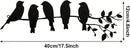 Birds on a branch wall decoration metal wall decoration iron 5 birds black hollow sculpture decor hanging ornament rustic hanging sign for living room office home