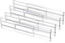 Drawer divider - 4 pieces - Drawer divider - Drawer organizer - Tools - Adjustable/extendable (27.5-52 cm) - For Clothes/Kitchen/Bathroom/Wardrobe - Transparent - Plastic