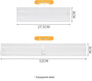 Drawer divider - 4 pieces - Drawer divider - Drawer organizer - Tools - Adjustable/extendable (27.5-52 cm) - For Clothes/Kitchen/Bathroom/Wardrobe - Transparent - Plastic