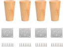 4 pieces - Furniture leg - Wooden furniture leg - Furniture Legs - wood color - wooden - 10 cm