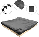 Waterproof sandpit cover - with drawstring - black - 125 x 125 x 20 cm - for sandpit pool patio garden square - 420D Oxford cloth - waterproof, windproof, dustproof - suitable for protecting children's toys