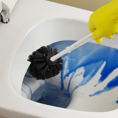 Toilet Brush Head - 5 Pieces - Loose Brush Head for Toilet Brush - Plastic - Loose Toilet Brush Head - Brush Head Set for Toilet Brush - Universal - Thread 12 mm - Suitable for Bathrooms - 80*100mm - Black
