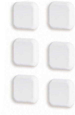 6 Pieces - Door Protectors - White - Indoor Door Stops - Wall Protector - Door Buffer - Self-Adhesive - Wall Protection - 42*42*12mm - Silicone - Door Handle Buffers