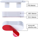 Toilet Seat Buffers - 8 Pieces - Toilet Seat Buffers - Extend Bidet Life - Toilet Seat Buffers - Silent and Soft Closing - Protect Toilet Seat - White - Self-adhesive - TPE, ABS and Plastic