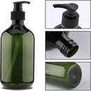 Pump bottles - Shampoo dispensers - soap dispenser - 3 pieces - 500 ml - refillable - PET - Transparent green - for conditioner, shower gel and lotion