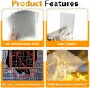 Sieve metal - 6 pieces - 30 x 21 cm - Insect net - 20 mesh - Fine mesh - Metal mesh - Insect mesh - Mouse mesh - Silver - Stainless steel - For cages, ventilation openings, gardens, window screens and filters