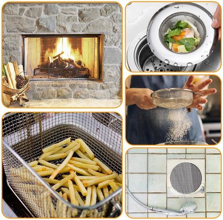 Sieve metal - 6 pieces - 30 x 21 cm - Insect net - 20 mesh - Fine mesh - Metal mesh - Insect mesh - Mouse mesh - Silver - Stainless steel - For cages, ventilation openings, gardens, window screens and filters