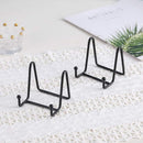 5 pieces - Plate stand - Display - Holder - Decorative plates - Books - Photo frame stand - Plates - Rack - Kitchen cabinet - Metal - black - 7.6*8.3*8 cm