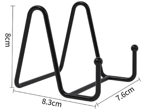 5 pieces - Plate stand - Display - Holder - Decorative plates - Books - Photo frame stand - Plates - Rack - Kitchen cabinet - Metal - black - 7.6*8.3*8 cm