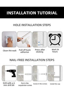 Toilet roll holder - WC roll holder - space aluminum - gold - Self-adhesive / Drilling - double layer - With shelf - 16.7 * 9.5 * 6.2 cm