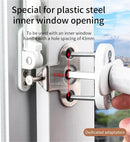 2 pieces - window holder - window limiter white - Window stays - Windows - Window fittings - Window holder & door holder - wind hook - Plastic and metal - 10.6×1.4cm - adjustable - Anti-burglary - window security - for inward-opening windows