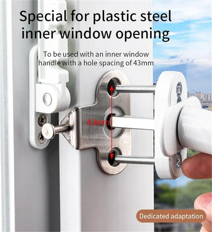 2 pieces - window holder - window limiter white - Window stays - Windows - Window fittings - Window holder & door holder - wind hook - Plastic and metal - 10.6×1.4cm - adjustable - Anti-burglary - window security - for inward-opening windows
