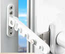 2 pieces - window holder - window limiter white - Window stays - Windows - Window fittings - Window holder & door holder - wind hook - Plastic and metal - 10.6×1.4cm - adjustable - Anti-burglary - window security - for inward-opening windows
