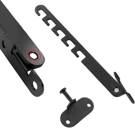 Window and Door Stopper - 2 pieces - Window Limiter - Window Security - Child Lock Window - Window Lock - 16cm - with Mounting Material - Black