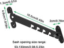 Window and Door Stopper - 2 pieces - Window Limiter - Window Security - Child Lock Window - Window Lock - 16cm - with Mounting Material - Black