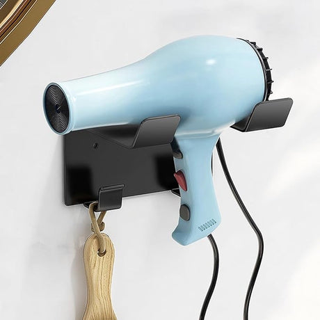 Hairdryer holder - Hairdryer holder - Hairdryer holder - Hairdryer wall bracket - Universal - wall bracket - black - 11.5*9.5*5.5cm - metal - wall bracket - Bathroom accessories