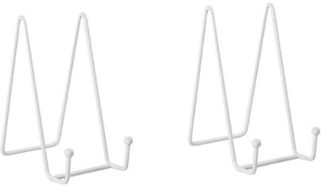 pieces - Plate stand - Display - Holder - Decorative plates - Books - Photo frame stand - Plates - Rack - Kitchen cabinet - Metal - white - 7.5*14 cm