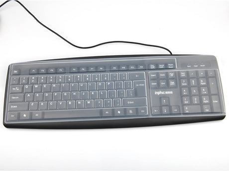 Keyboard Cover - Keyboard Protector - Silicone - Waterproof - Dust and Splashproof - Keyboard Protection - Cover - Dust Cover for Keyboard - For Keyboards - 44.5*13cm - Transparent White
