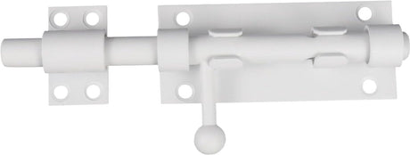 Sliding lock - Sliding lock - Sliding bolt - Gate bolt - Door lock - Bolt - Door bolt - Door lock - Plate bolt - 5 inch - Stainless steel - white - for shed gate storage, garden house door, cupboard