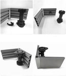 10 pieces - Skirting clips - Furniture clamps - Kitchen plinth hooks - Kitchen plinth clips - For kitchen frames mounting - Black - plastic - For cabinet legs with a diameter of 3.9 cm - For sofa, table, bed, cabinet