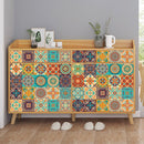 24 pieces - Self-adhesive adhesive foil tile stickers - Decorative sticker tiles - Self-adhesive tiles - Sticktiles - Bathroom - Kitchen - 15x15 cm - Retro Mandala - PVC - Colorful