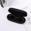 Glasses Case - Hard Glasses Case - Glasses Case - Glasses Case - Sunglasses Protective Box - Portable - Convenient Storage - Gift for Men and Women - 17*7*5.3CM - Black - PU Leather and Metal Frame