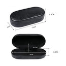 Glasses Case - Hard Glasses Case - Glasses Case - Glasses Case - Sunglasses Protective Box - Portable - Convenient Storage - Gift for Men and Women - 17*7*5.3CM - Black - PU Leather and Metal Frame