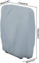 Waterproof Chair Cover - 2 Pieces - Garden Chair Cover - Protective Cover for Garden Furniture - Cover for Folding Chairs - Garden Furniture Cover - Garden Chair Cover - 71x20/34x110cm - For Outdoor Use in the Garden, Balcony or Terrace - Gray - 210D Oxfo