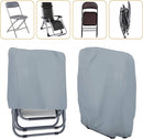 Waterproof Chair Cover - 2 Pieces - Garden Chair Cover - Protective Cover for Garden Furniture - Cover for Folding Chairs - Garden Furniture Cover - Garden Chair Cover - 71x20/34x110cm - For Outdoor Use in the Garden, Balcony or Terrace - Gray - 210D Oxfo