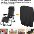20/34*71*110cm - Garden chair covers - Foldable lounge chair cover - 210D Oxford fabric garden chair covers - Dust cover for chair - Dust cover - Garden accessories - Foldable lounger cover - with storage bag - black