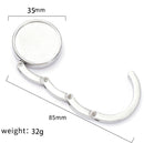 Bag Hanger Table - 2 pieces - Foldable bag hanger - Portable bag hook - Bag hook - With anti-slip pad - for table or desk - Silver