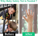 Child safety net - Safety gate - 300x79 cm - stair mesh - Safety net - white - Roll-up - Baby safety - Adjustable - for stair railings, balcony beds, railings