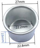 Candle holder - 30 pieces - Tea light holder - Aluminum - Metal dinner candle holders - Candle holders - Decoration - Suitable for placing candles - 27mm x 19mm - Silver