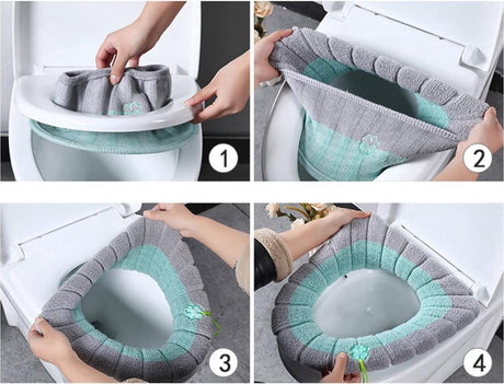 Universal Toilet Seat Cover - Toilet Seat Cover - 4X Toilet Seat Cover - Durable Toilet Seat - Toilet Seat Cover - Warm Toilet Cover - Seat Cover - Toilet Seat
